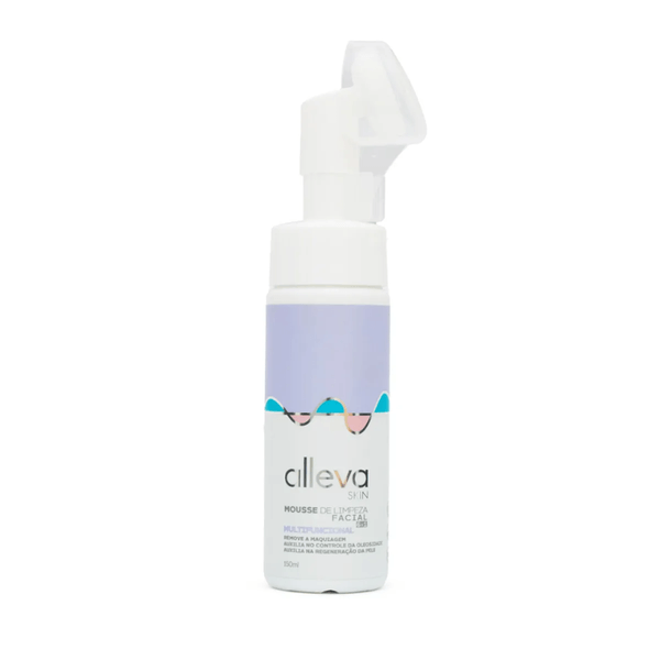 Mousse de Limpeza Facial Micelar Multifuncional 150ml Alleva